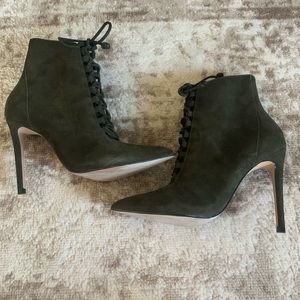 Olive Green, Aldo bootie heels, size 6